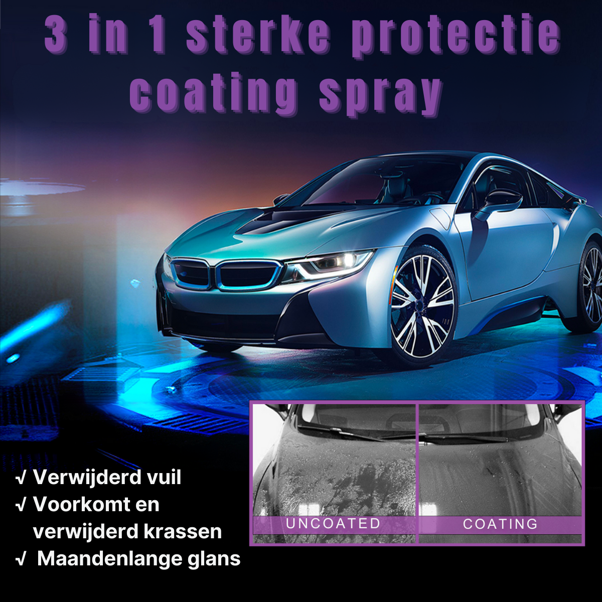 3 in 1 Nano Keramische Coatingspray | 2+1 Gratis