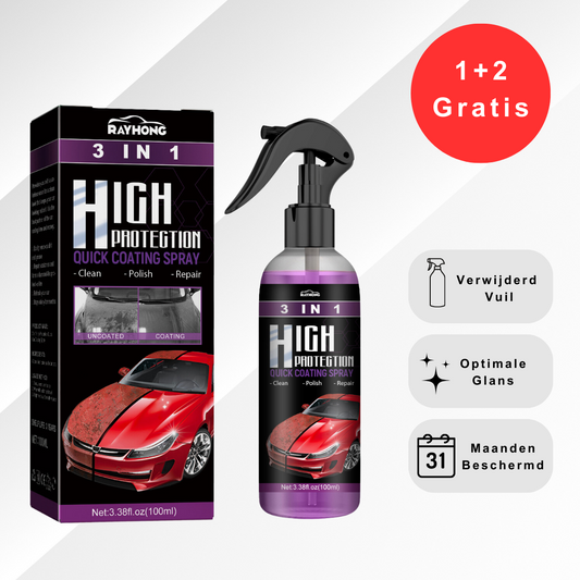 3 in 1 Nano Keramische Coatingspray | 2+1 Gratis